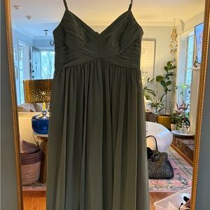Azazie Olive Green Evening Dress